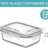 Vtopmart 5Pack 22oz Glass Storage Containers