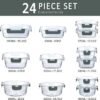 M MCIRCO 24Piece Glass Food Storage Containers