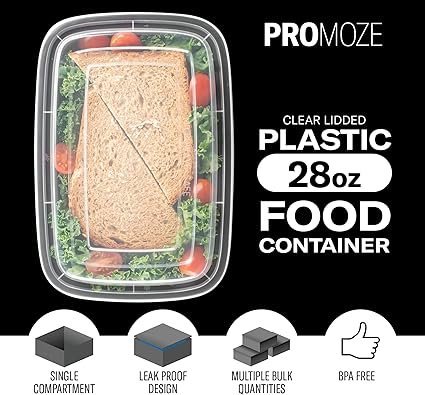 81fyyFbtFML._AC_SX425_.jpg 50Pack Reusable Meal Prep Containers Microwave Safe Food Storage Containers